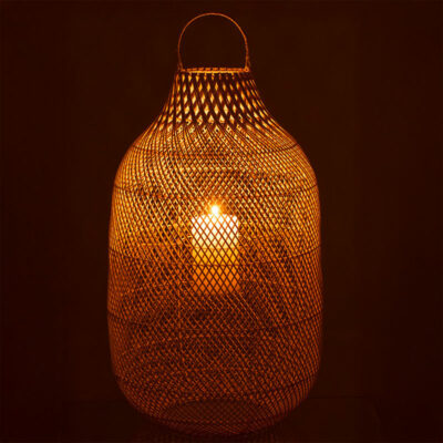 LUMEN • Grande Lanterne en Rotin (80x40cm) – Image 2
