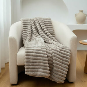 BUMPY • Plaid Gris Clair (180×130 cm)