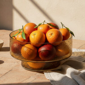 AYA • Plat en Verre Martelé Orange