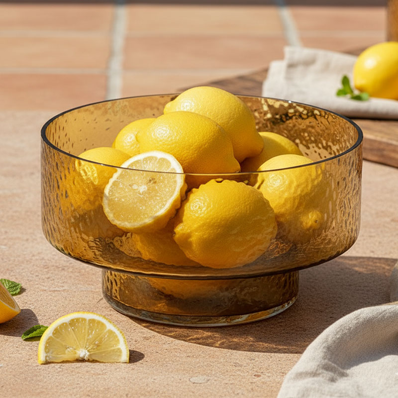 AYA • Plat en Verre Martelé Orange – Image 3