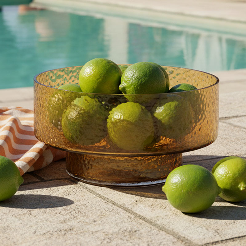 AYA • Plat en Verre Martelé Orange – Image 4