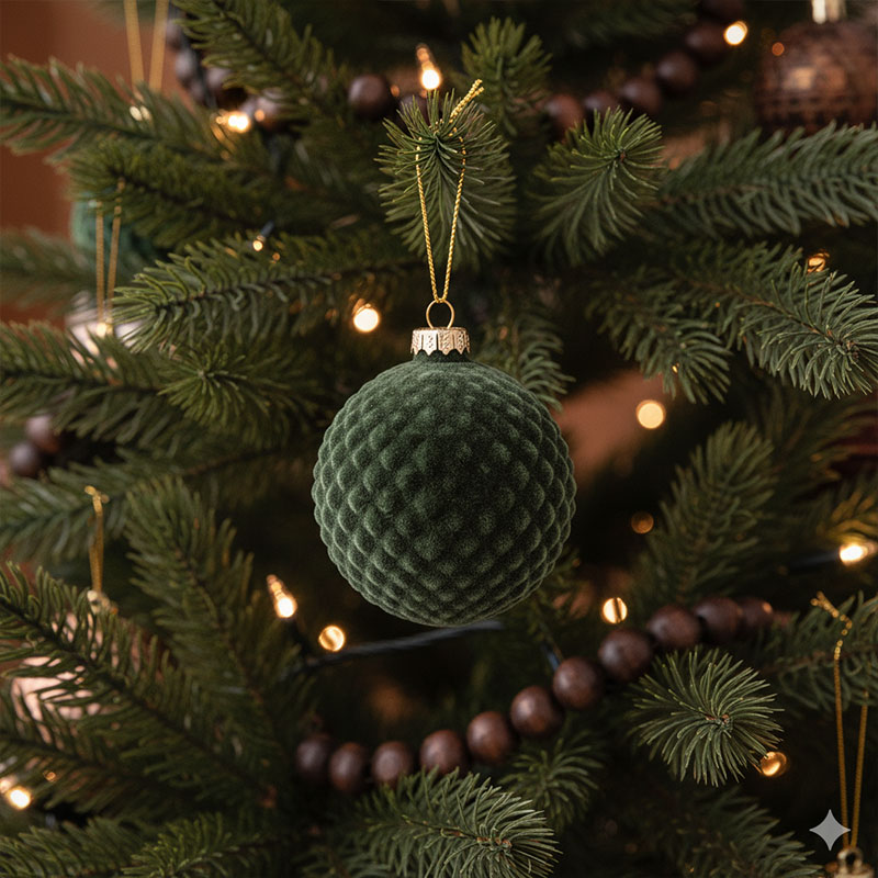 FLUFF • Set de 6 Boules de Noël Vertes – Image 2