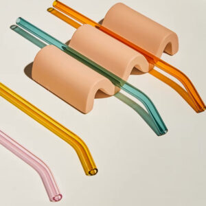 SUNNY • Set de 4 Pailles en Verre