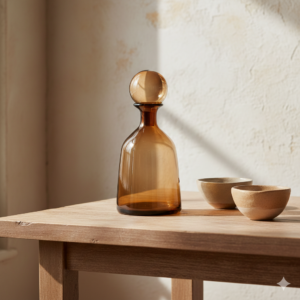 ELF • Bouteille en verre ambré