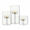 Trio de photophore transparents Clarisse