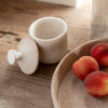 Pot en céramique Orion beige et plat à fruits