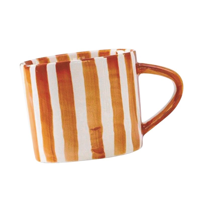 BOMBA • Tasse Rayée Orangé-Brun
