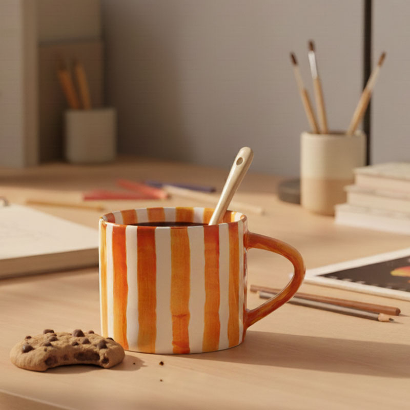 BOMBA • Tasse Rayée Orange – Image 3