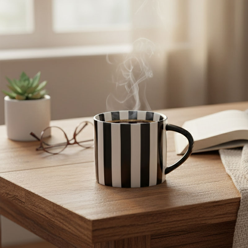 BOMBA • Tasse Rayée Noire – Image 3