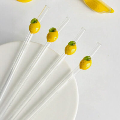 LEMON • Pailles en Verre Citrons – Image 3