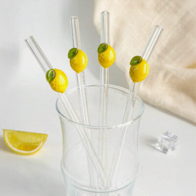 LEMON • Pailles en Verre Citrons – Image 2