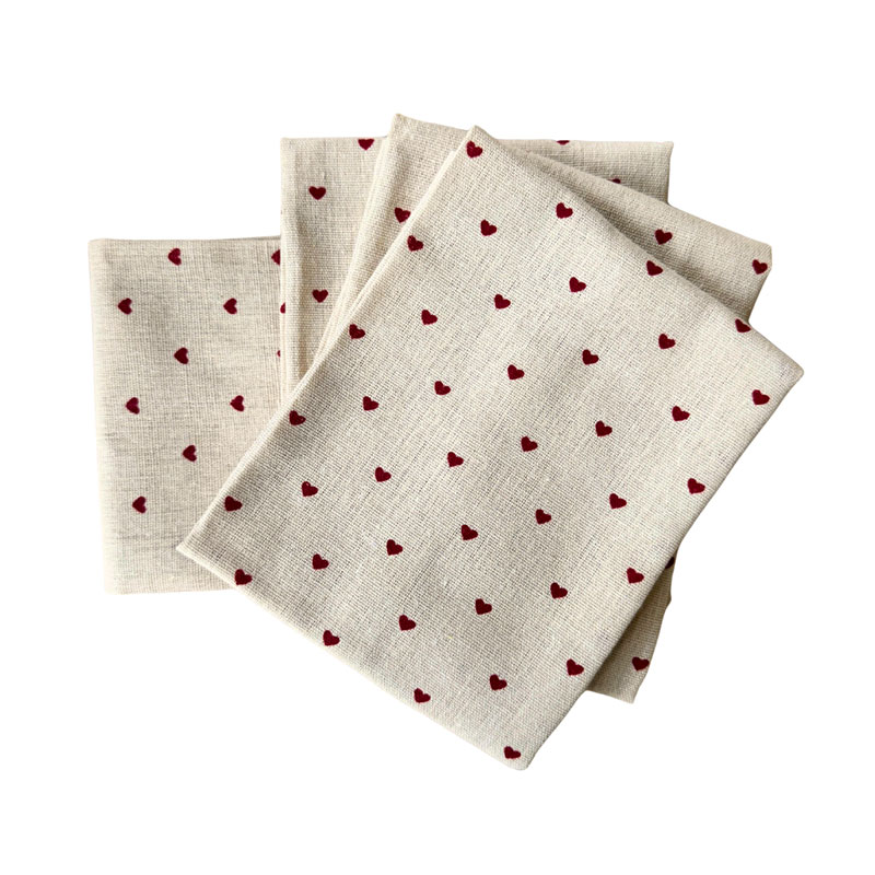 LOVA • Set de 4 Serviettes en Tissu