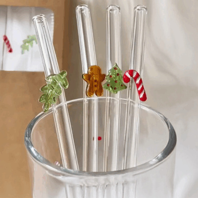 WINTER • Set de 4 Pailles en Verre – Image 3