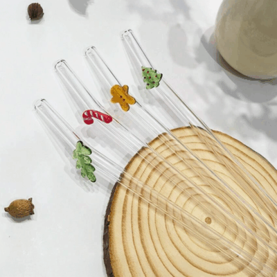 WINTER • Set de 4 Pailles en Verre – Image 4