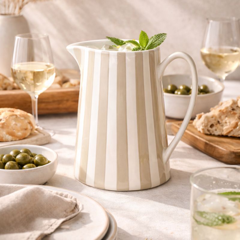 CAPRI • Carafe À Rayures Beige – Image 4