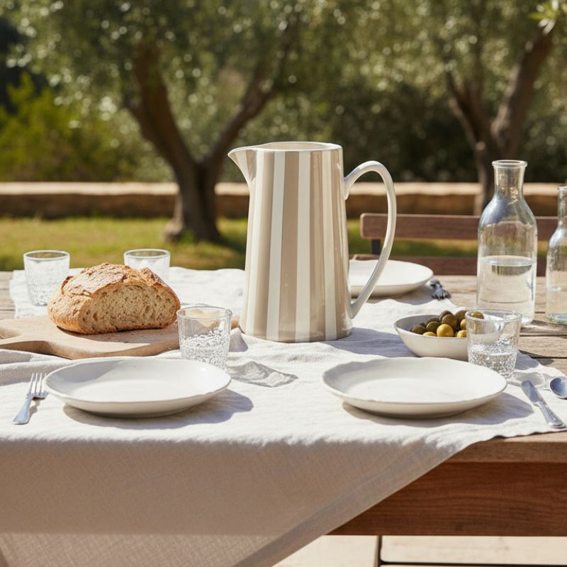 CAPRI • Carafe À Rayures Beige – Image 3