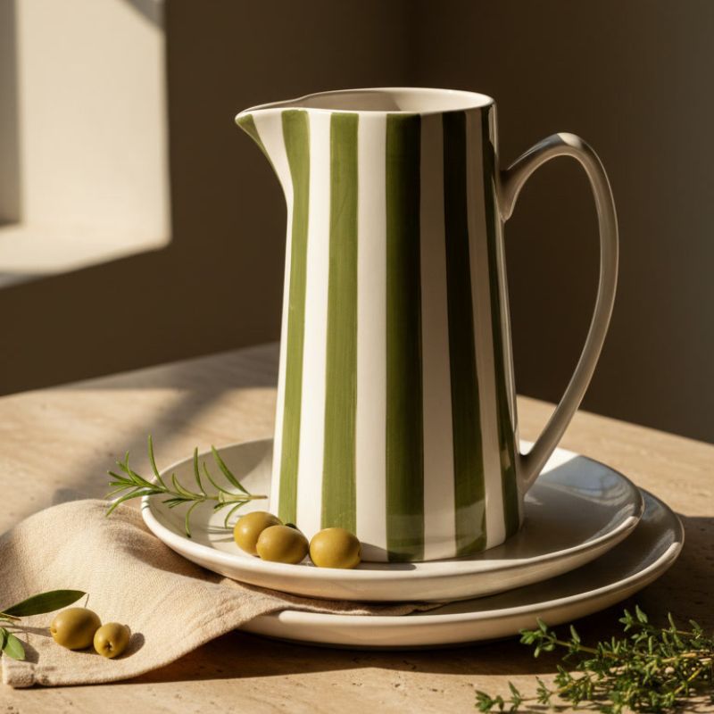 CAPRI • Carafe À Rayures Kaki – Image 2