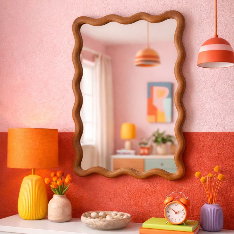 DORI • Miroir ondulé marron (30x38cm) – Image 3