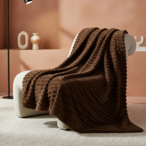 BUMPY • Plaid Brun Foncé (180×130 cm)