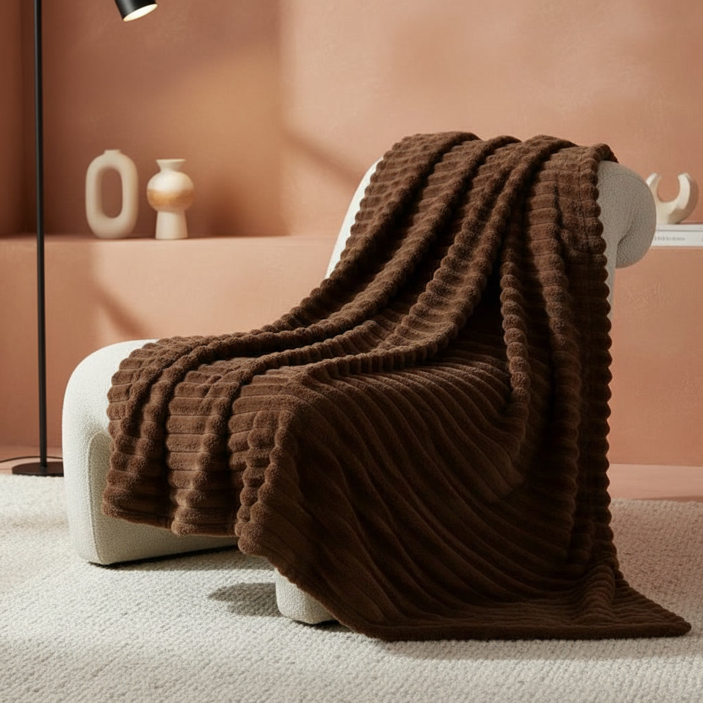 BUMPY • Plaid Brun Foncé (180x130 cm) – Image 2