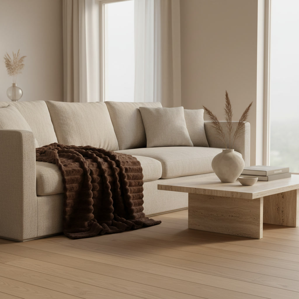 BUMPY • Plaid Brun Foncé (180x130 cm) – Image 4