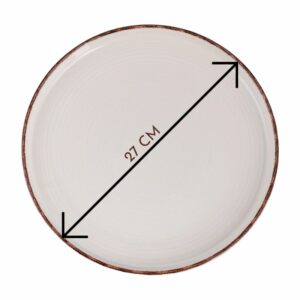 MICASA L • Assiette plate en céramique beige