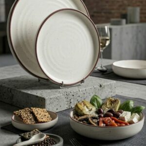 MICASA S • Assiette creuse en céramique beige