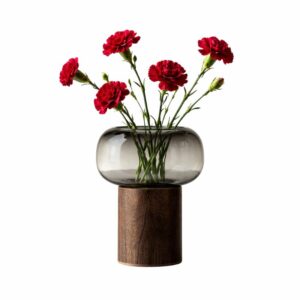 FLO • Vase en verre fumé