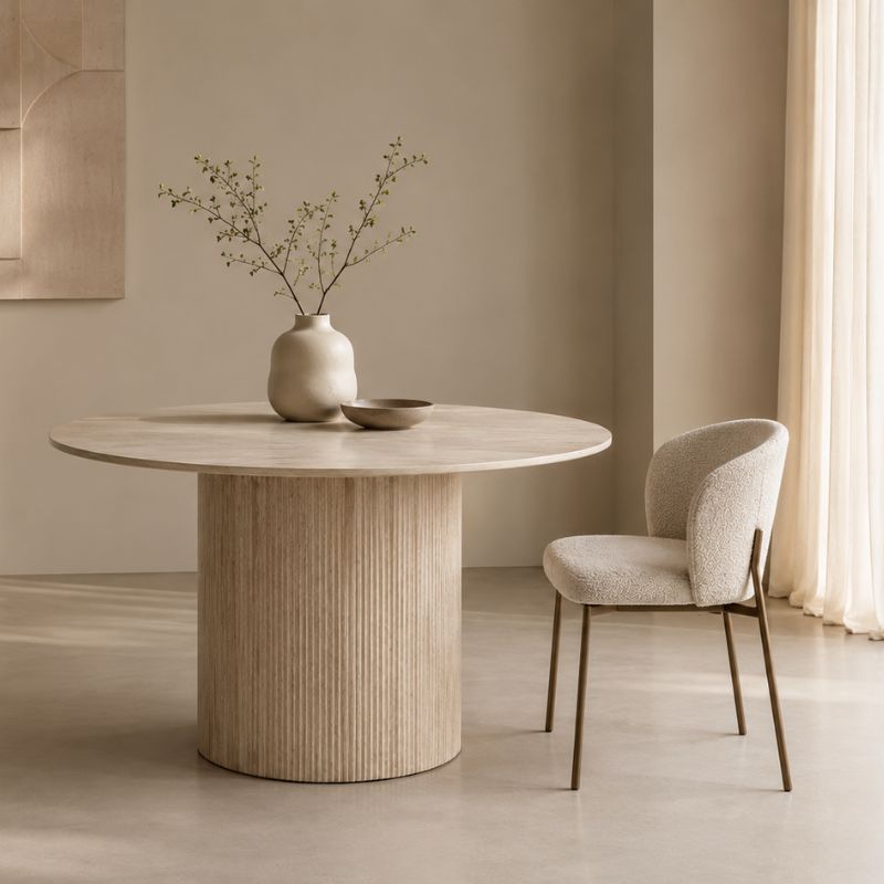 VALTO • Table Ronde en Travertin 120cm – Image 2