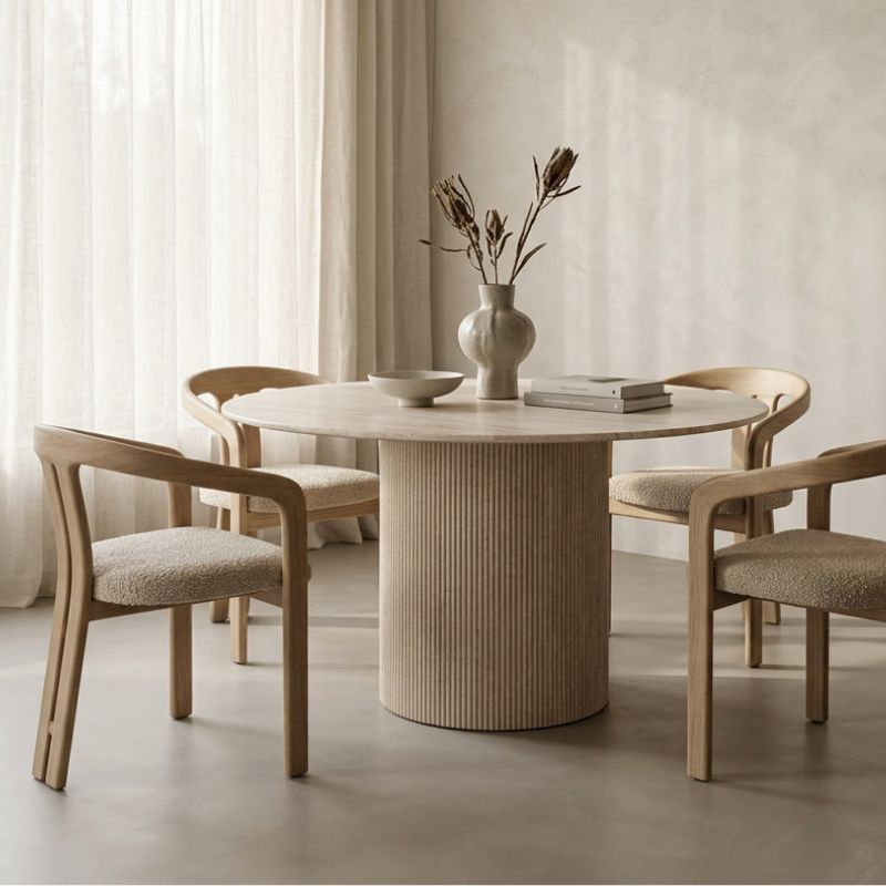 VALTO • Table Ronde en Travertin 120cm – Image 4